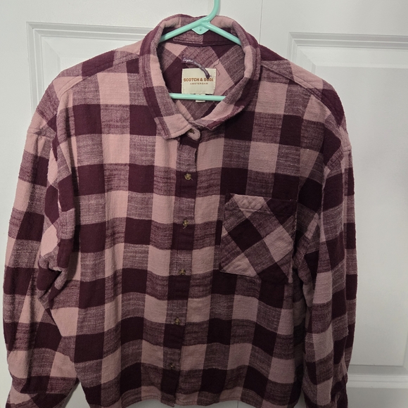 Scotch & Soda Purple Plaid Shirt - Picture 3 of 8